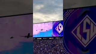 T.I.G.E.R.S!! Lets Geaux #lsu #lsufootball #risingsons #nature #flyover #tigerstadium #airforce