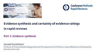 Part 1: Evidence synthesis