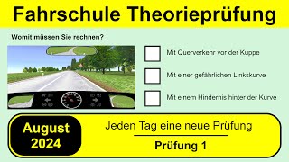 🚘 Führerschein Theorieprüfung Klasse B 🚗 August 2024 - Prüfung 1 🎓📚