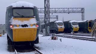 Gwr castle sets at st Phillips marsh amid a wintry scene (part one) in this compilation