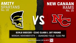 Girls Soccer States 1st round - New Canaan Rams vs Amity Spartans