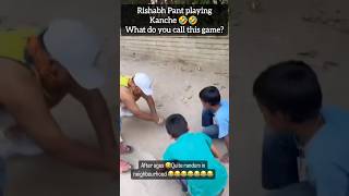 Rishabh Pant playing Kanche in his neighbourhood #rishabhpant #shorts #cricketshorts