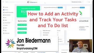 Adding a New Activity and Moves Management in SimplyFundraisingCRM