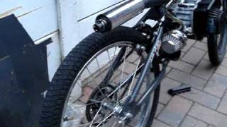 BMX fitted with 50cc Mini moto engine part1