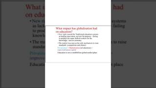 the impact of globalisation on education policy