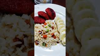 Longanesa with fried rice.for breakfast with coffee #pinoyrecipe #cookingchanel #cooking #foodie