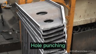 Step 3：Hole punching-how to make leaf spring suspension for semi trailers