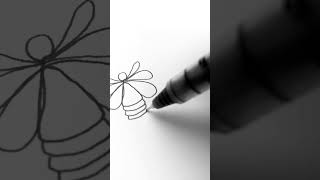 Draw Bug with Butterfly Wings Doodle Art Nature Vibe