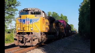 NS 238 rolling through Hopkins w/ UP SD70ACe 8309 leading & nice K5LLA horn