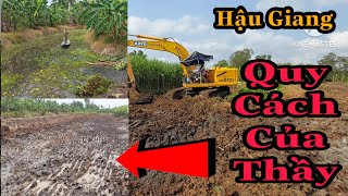 Xe Cuốc miền tây_máy đào kato ban liếp chuối làm ruộng,quy cách của anh thầy giáo lấy mặt bằng khô