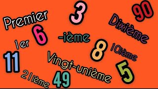 I NUMERI ORDINALI FRANCESI - Les nombres ordinaux - Lezione 34