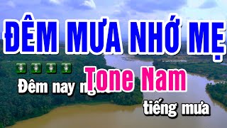 Karaoke Đêm Mưa Nhớ Mẹ Nhạc Sống Tone Nam Cm | Như Ý