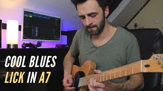 Cool Blues Lick in A - Guitar Lesson