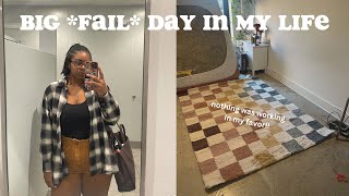 vlog | shopping, new rug + major apartment fails