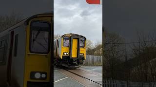 TfW 150257 passing level crossing #railway #trending #shorts #short