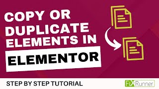 How To Copy Or Duplicate Elements In Elementor