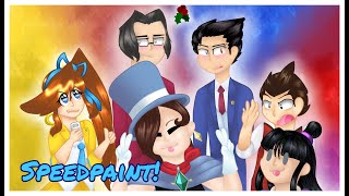 [SPEEDPAINT] Ace Attorney Secret Santa 2019!