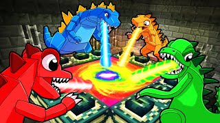 GOZILLA RAINBOW FRIENDS BEAT MINECRAFT!?