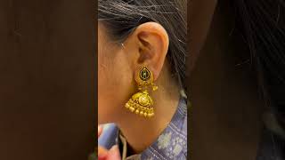 Impeccable Temple-inspired Nakshi Jhumkis: Gold Buttalu Under 30 Grams