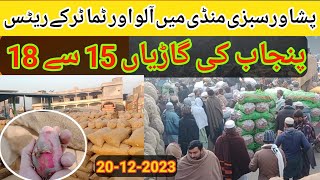 Peshawar Sabzi Mandi rates today| Potato Rate| Tomato Rate|@SaifullahPSM