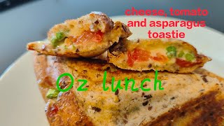 SANDWICH PRESSED #Cheese, tomato & asparagus toastie #easy #mudah #healthy lunch #maksi sehat.