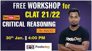 Critical Reasoning New pattern || CLAT 21//22 || Bala Sir