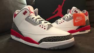 ASMR AIR JORDAN 3 FIRE RED UNBOXING