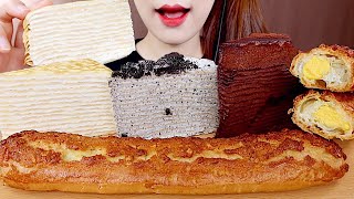 ASMR CREPE CAKE, CROQUANT CHOUX MUKBANG 크레이프 케이크, 크로칸슈 먹방 eating sounds