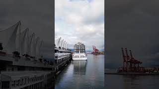 Vancouver waterfront hosted a cruise 🚢 #cruise #cruiseship #cruiselife #boat #vancouver #waterfront