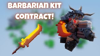 How to COMPLETE the BARBARIAN KIT CONTRACT in 1 DAY! (Roblox Bedwars)