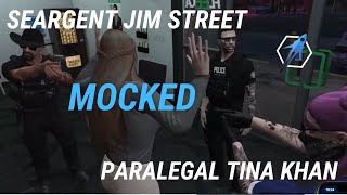 Sargent Jim Street with lack of knowledge towards Paralegal Tina Khan #soulcity #lifeinsoulcity