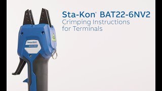 How to crimp a wire terminal using the Sta-kon® BAT22-6NV2 tool