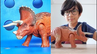 Triceratops - Unboxing & Review - Jurassic World - Roarivores - Mattel