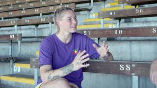 Star athlete Tayla Harris talks about footy, fighting, and life in the spotlight