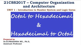 Octal to Hexadecimal & Hexadecimal to Octal & Conversion