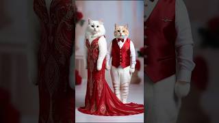 "Elegant Cat Couple: A Romantic Red-Carpet Moment"#cute #beautiful #shorts