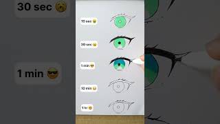 How to Draw Frieren Eye in 1min, 10min, 1hr #shorts