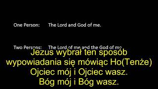 Tomasz nie widział Boga Syna, lecz Boga Ojca przez Syna Bożego.