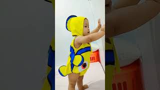 baby with Nemo custome  #shorts #babynemo #babygirl #nemo #nemofish #yellow