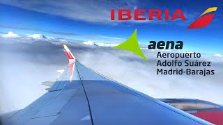 Iberia Airbus A321 Landing at Madrid Airport