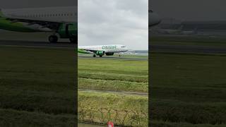 CITILINK A320 landing di bandara Soekarno Hatta.