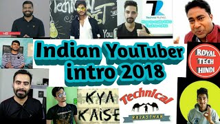 Indian YouTuber intro 2018 । best intro of Indian YouTuber 2018/million dreams