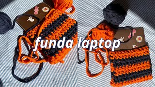 Tutorial funda ordenador / simple crochet laptop case / cover tutorial for begginers