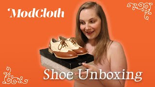 ModCloth Shoe Unboxing | Talking Picture Oxfords | Retro Shoes