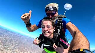 Nuria's First Skydive! Tandem Jump from 10000 feet at iJump Gran Canaria