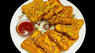 5 minutes breakfast ideas | spicy veg toast | bread besan ka nashta | bread besan toast | snacks |