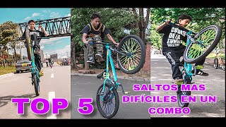 Top 5 saltos mas DUROS EN EL STUNT BIKE | LA PLAGA