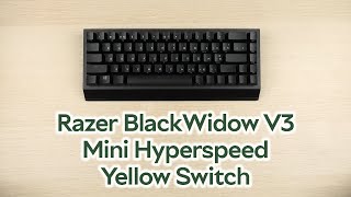 Розпаковка Razer BlackWidow V3 Mini Hyperspeed Yellow Switch RU (RZ03-03890700-R3R1)