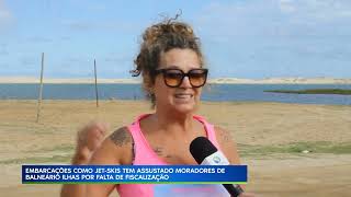 20/01/23 EMBARCAÇÕES JET-SKIS TEM ASSUSTADO MORADORES DE BALNEÁRIO ILHAS POR FALTA DE FISCALIZAÇÃO