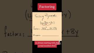 Polynomials — Factors and Product